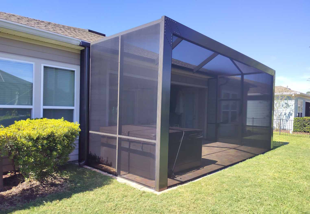 brand new screen enclosed patio addition