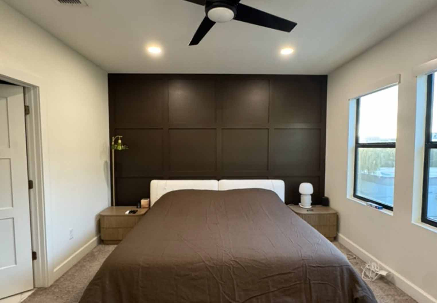 Remodeled bedroom accent wall