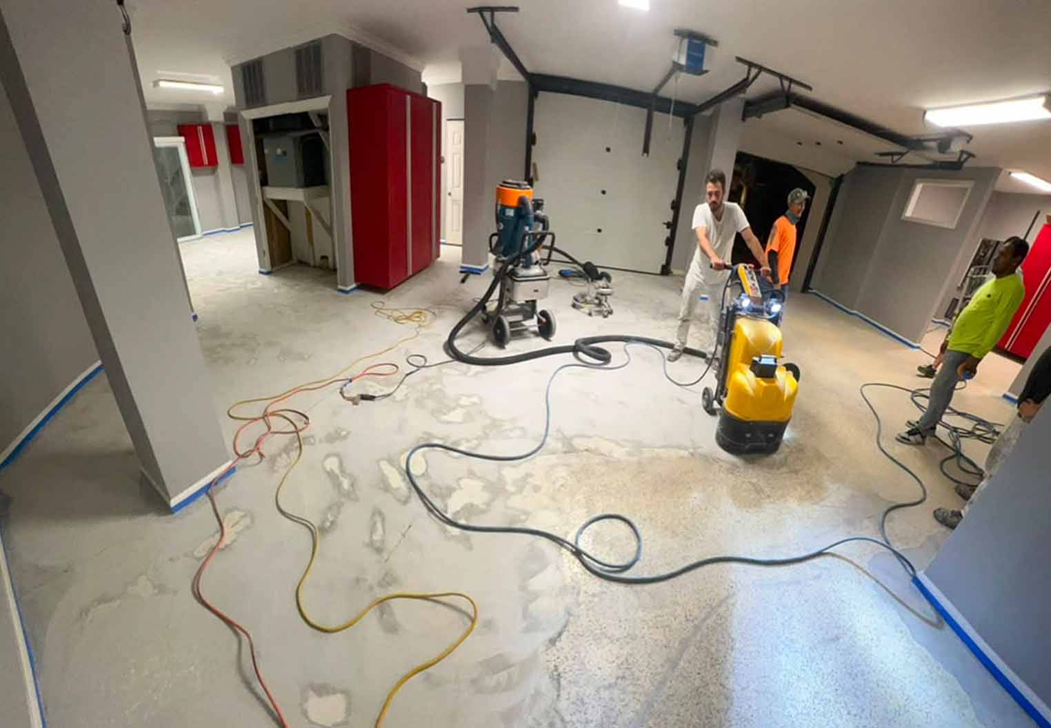 garage floor preparation for epoxy flooring installation