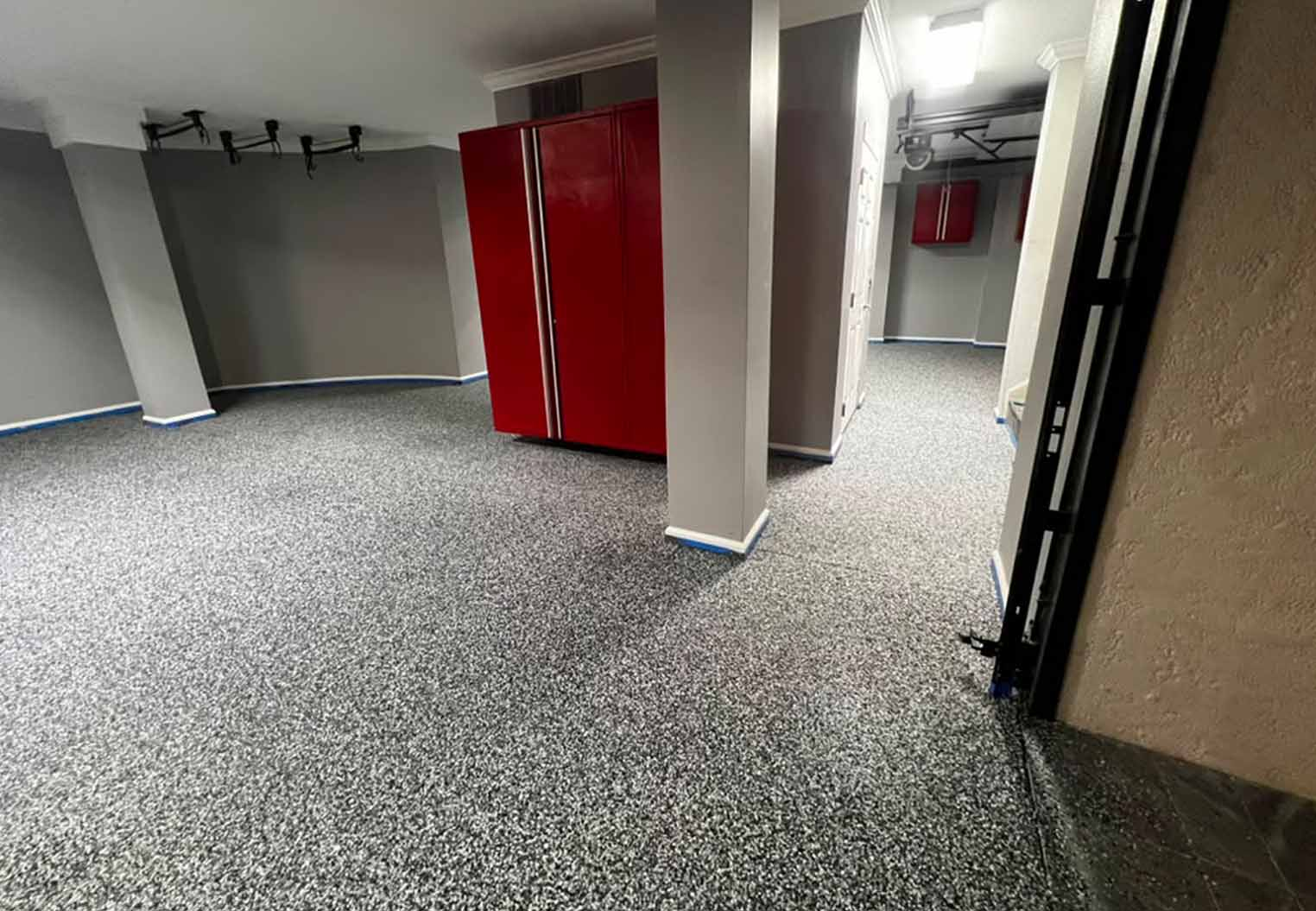 new epoxy flooring in an empty office