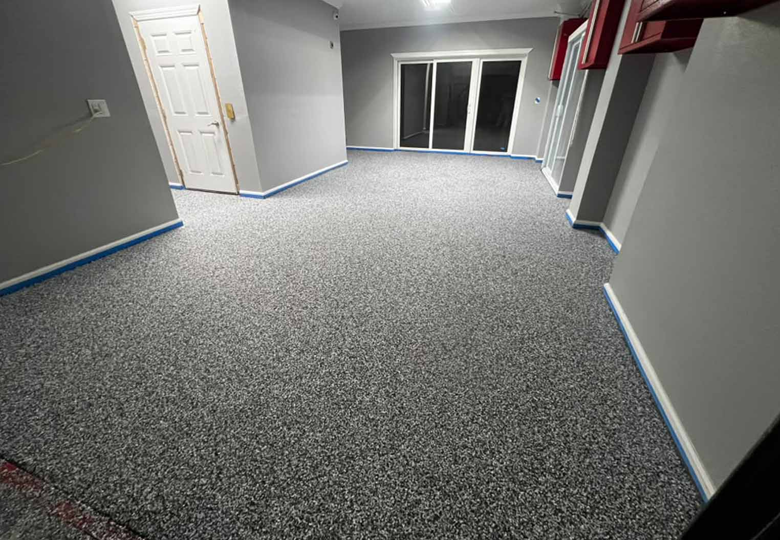 new expoxy flooring on a garage floor